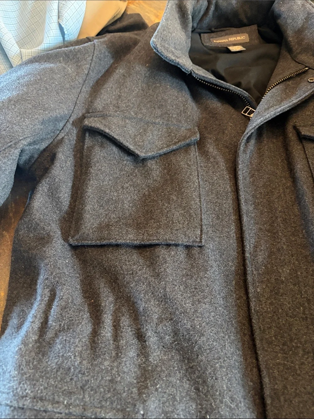 Banana Republic Charcoal Gray Wool Pea Coat